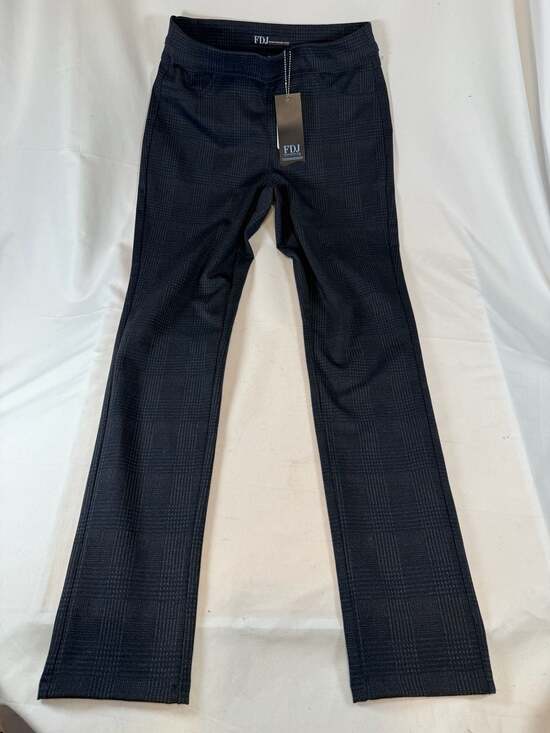 FDJ French Dressing Jeans Pants - FDJ French Dressing Jeans Pull-On Slim Leg Pants Size 2 Navy Check Workwear Heri